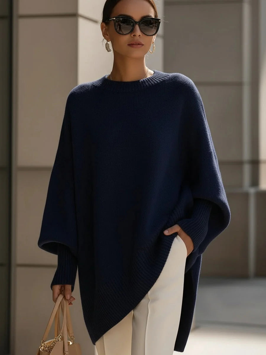JENNIFER | SUÉTER DE CUELLO ANCHO DRAPEADO EXTRAGRANDE