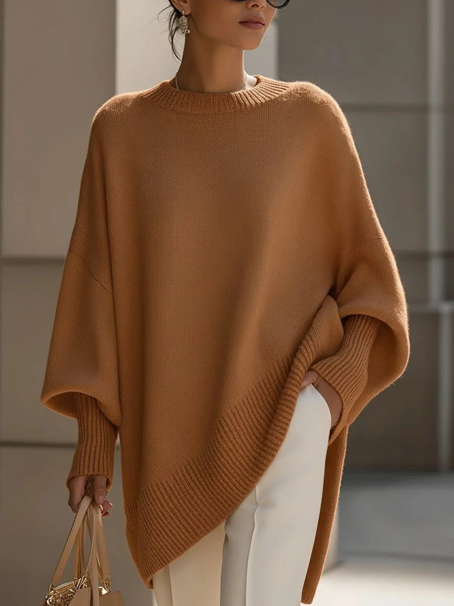 JENNIFER | SUÉTER DE CUELLO ANCHO DRAPEADO EXTRAGRANDE