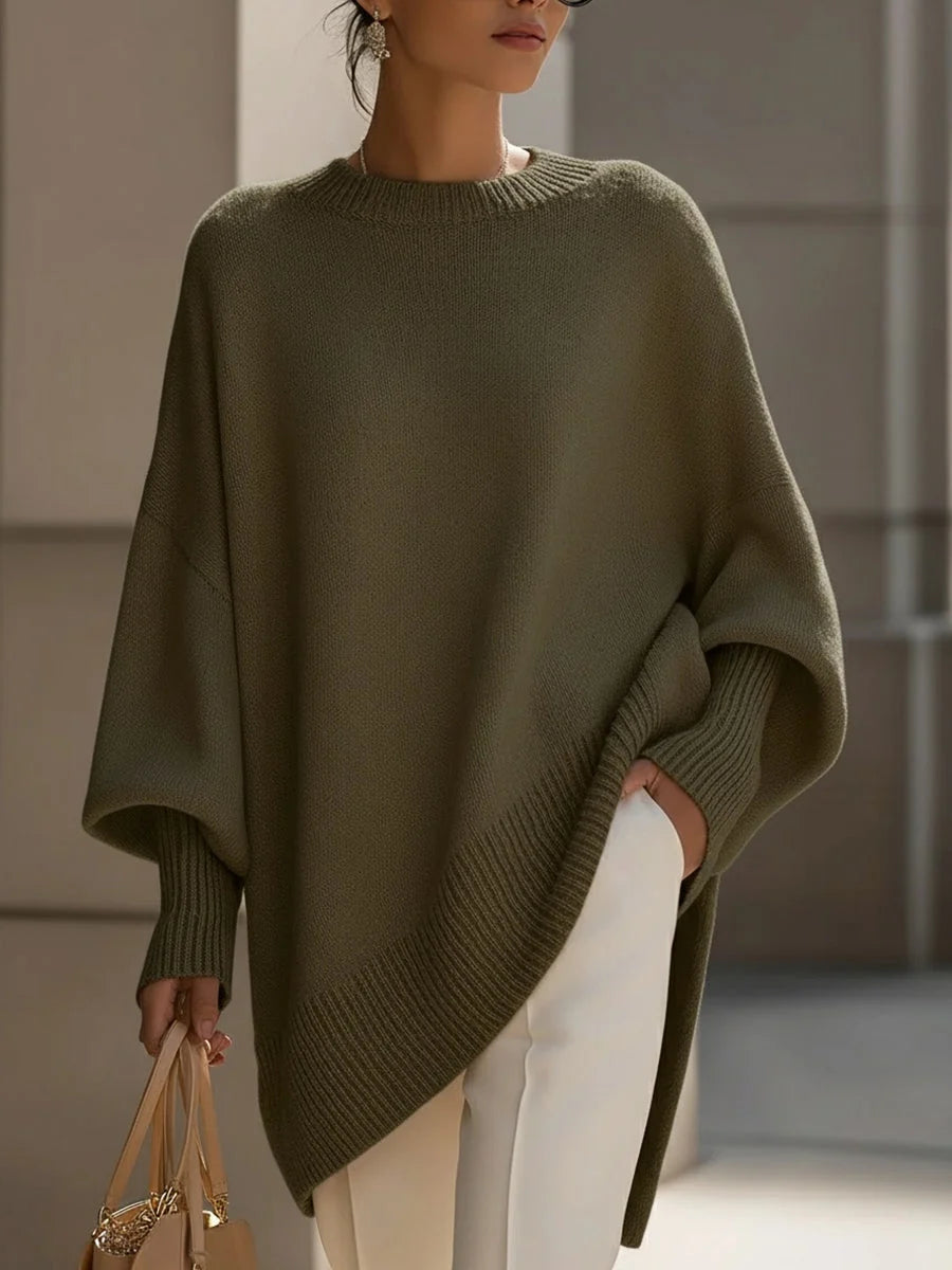 JENNIFER | SUÉTER DE CUELLO ANCHO DRAPEADO EXTRAGRANDE