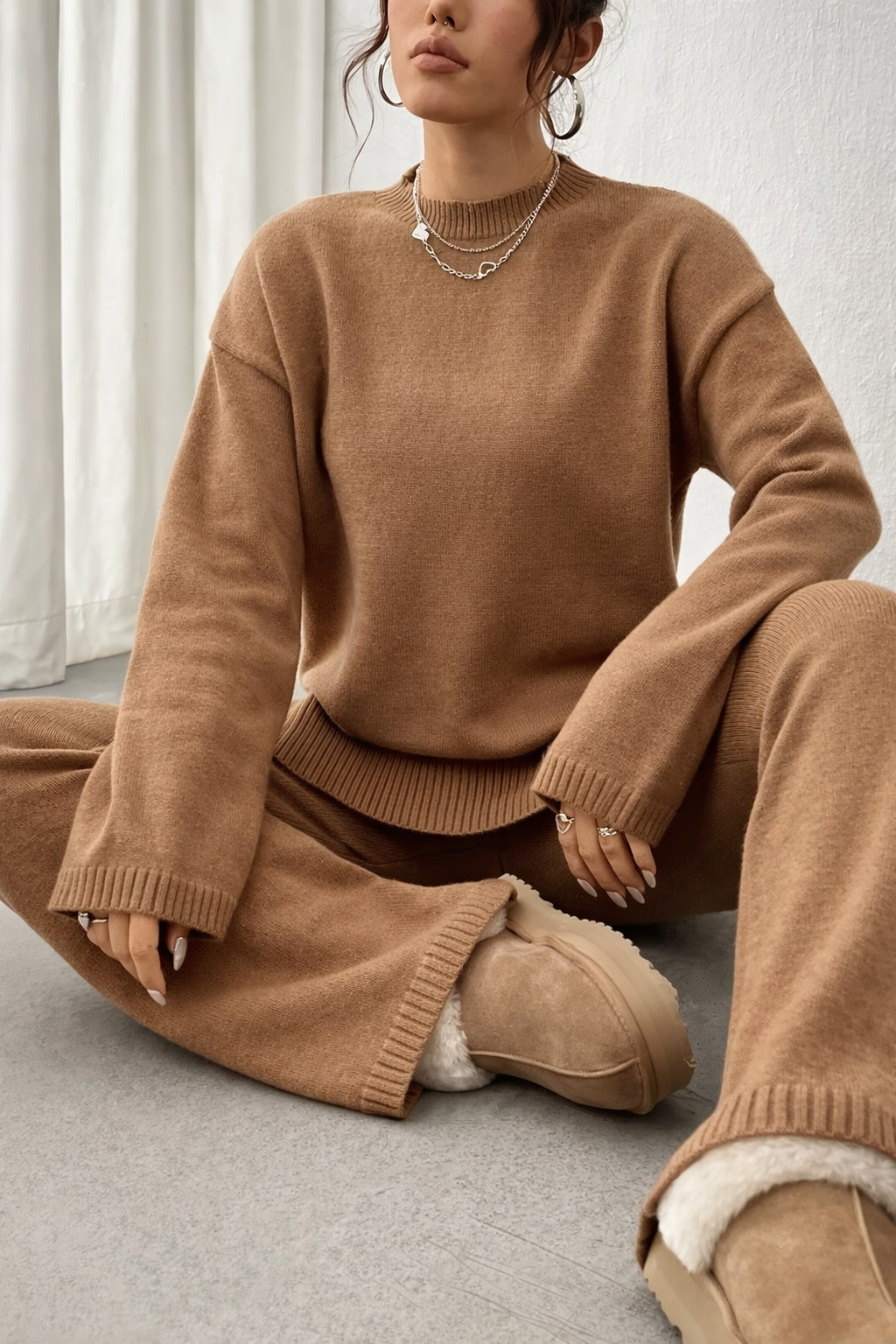 MILA™️ | Conjunto de punto cálido y acanalado para el tiempo libre