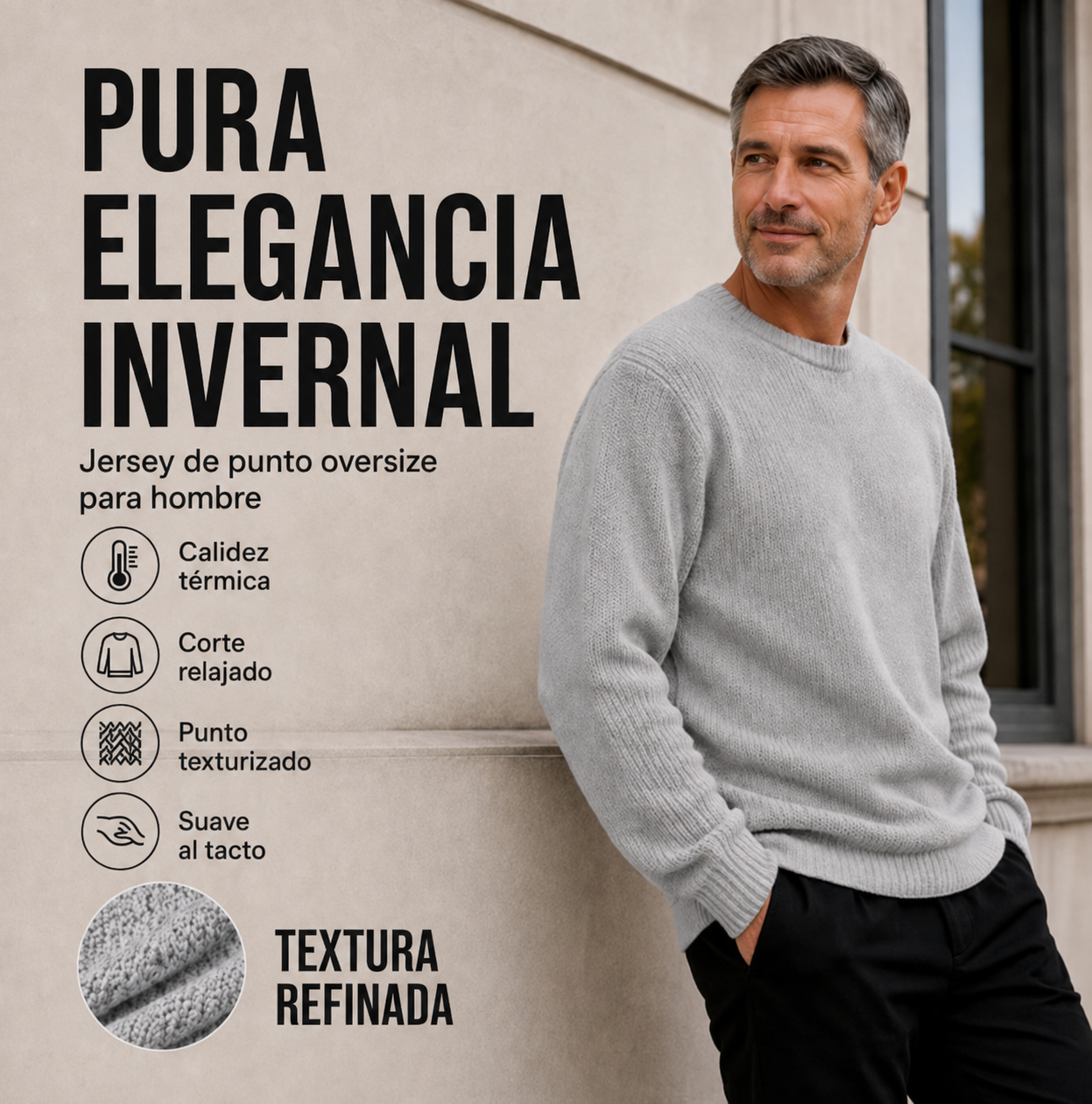 SAUL | JERSEY DE CUELLO REDONDO Y MANGA LARGA