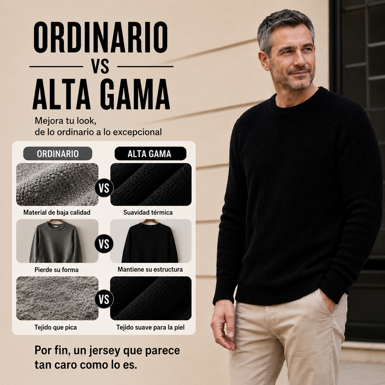 SAUL | JERSEY DE CUELLO REDONDO Y MANGA LARGA