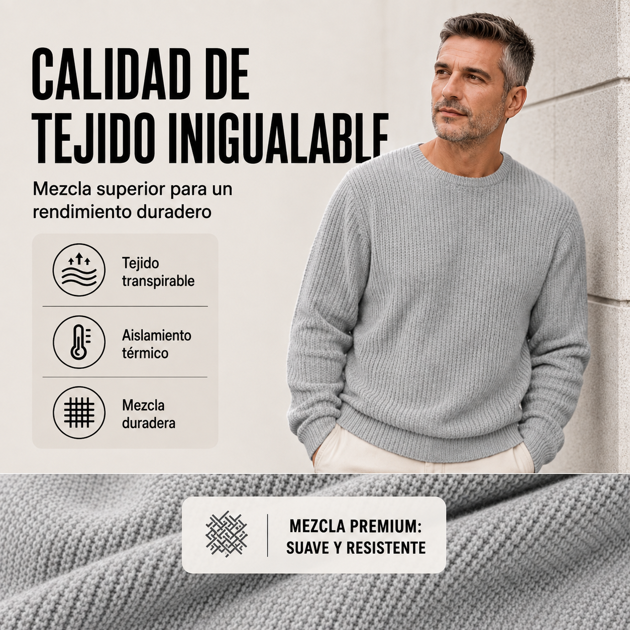 SAUL | JERSEY DE CUELLO REDONDO Y MANGA LARGA