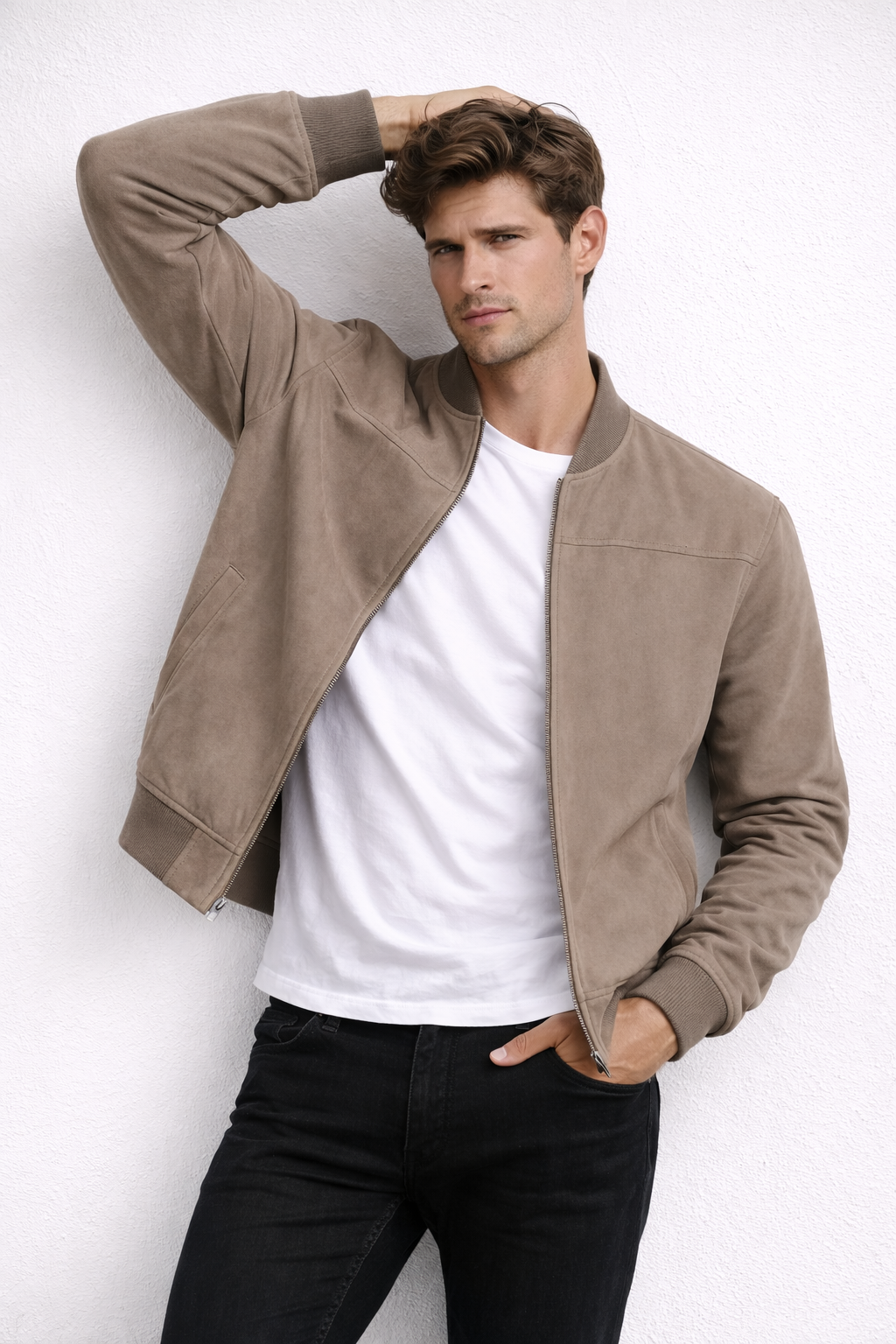 DARIO™ | Chaqueta Bomber de Ante Premium