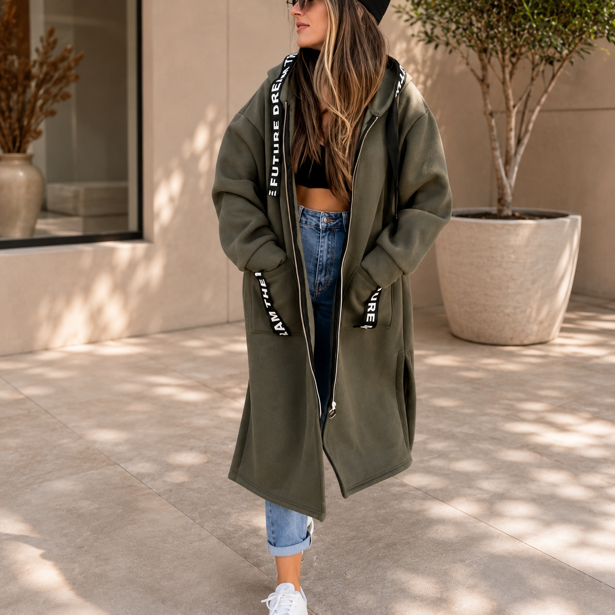 ALICE | SUDADERA CON CAPUCHA EXTRAGRANDE MUJER