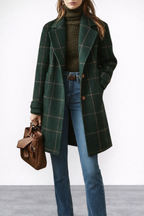 ALEJANDRA™ | ABRIGO CLÁSICO DE INVIERNO CON ESTAMPADO DE CUADROS