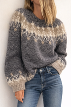 ÁNGELA™ | SUÉTER VINTAGE DE PUNTO ISLANDÉS