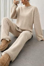 MILA™️ | Conjunto de punto cálido y acanalado para el tiempo libre