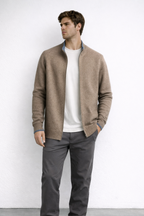 HARVEY™ | Cárdigan elegante de lana con cremallera