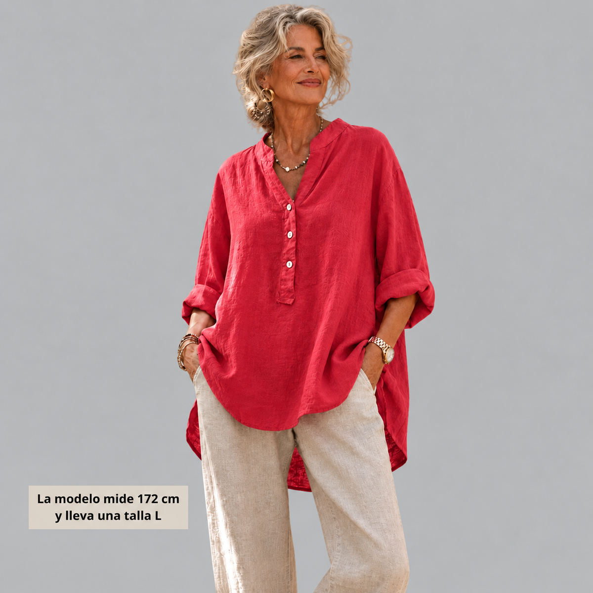 VERONICA | BLUSA ELEGANTE CON ESCOTE EN V