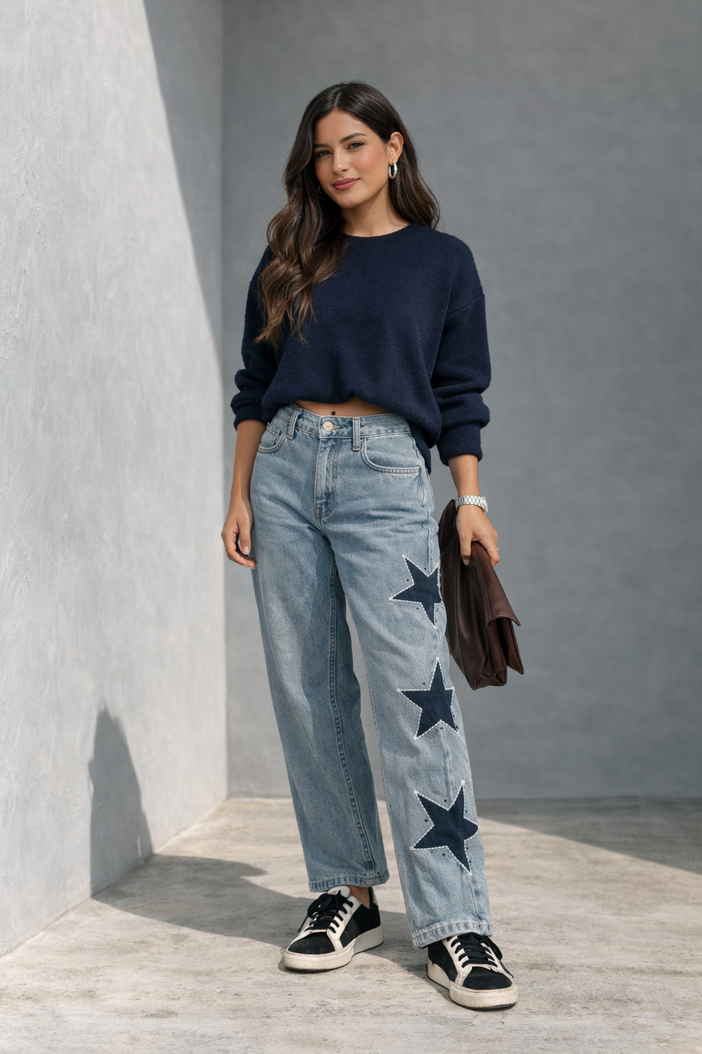 Melisa | Jeans Casual Rectos de Estrellas