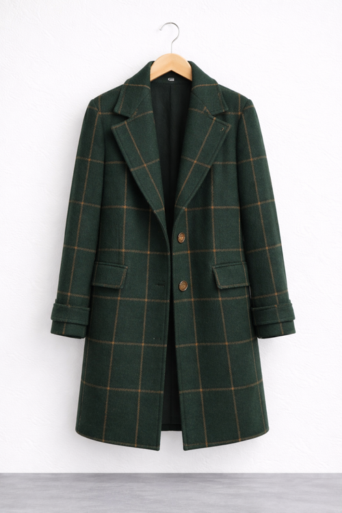 ALEJANDRA™ | Abrigo Clásico de Invierno con Estampado de Cuadros