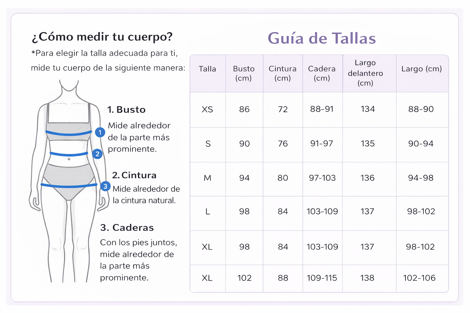 Guía de tallas