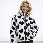 RUPERTA™ | CHAQUETA REVERSIBLE CON CORAZONES