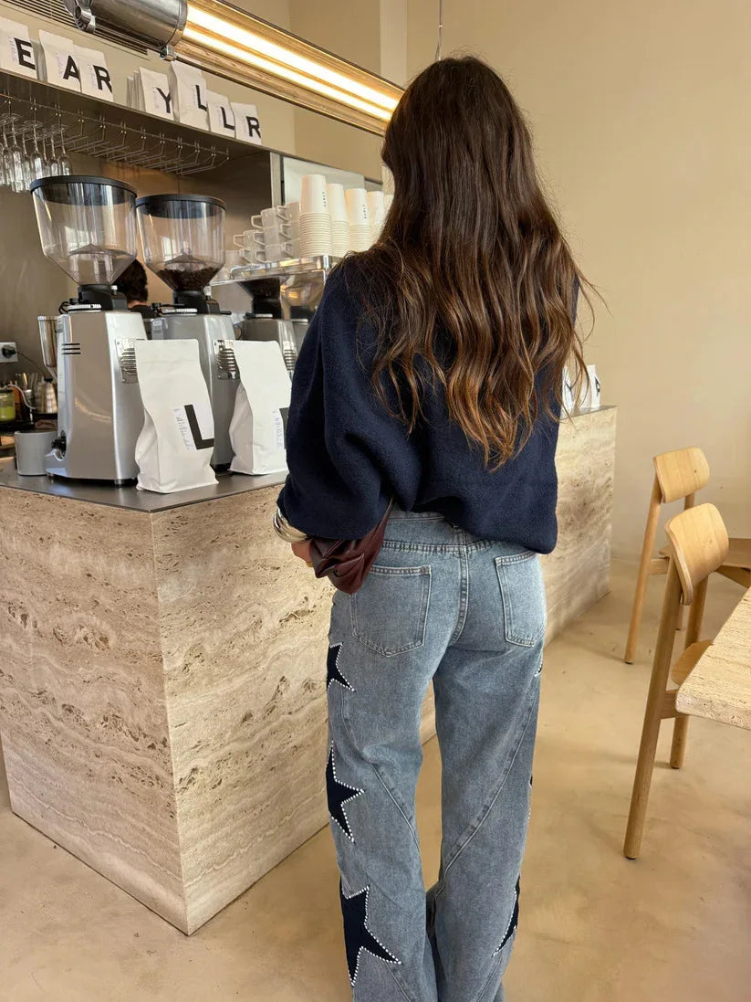 Melisa | Jeans Casual Rectos de Estrellas