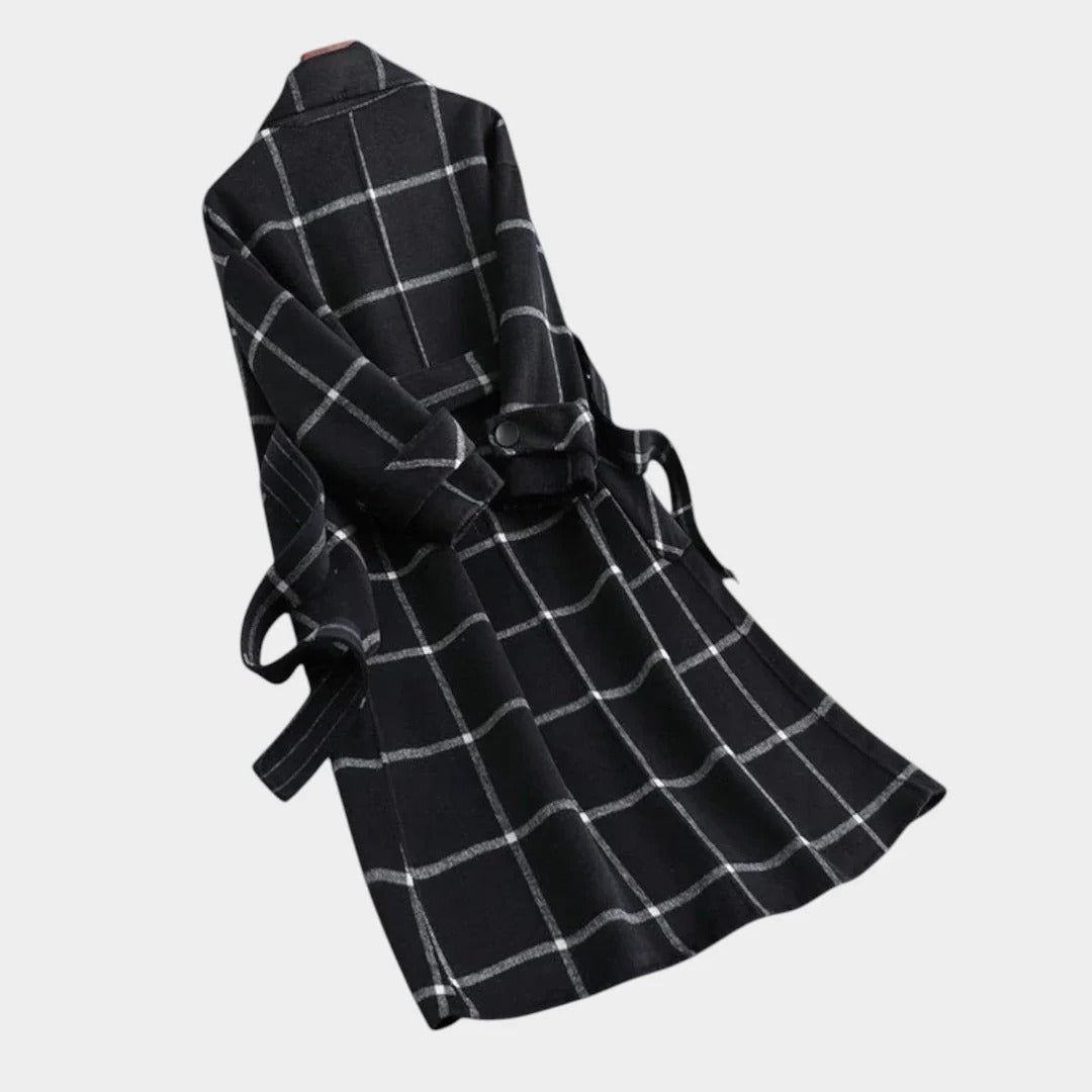 ALEJANDRA™ | ABRIGO CLÁSICO DE INVIERNO CON ESTAMPADO DE CUADROS