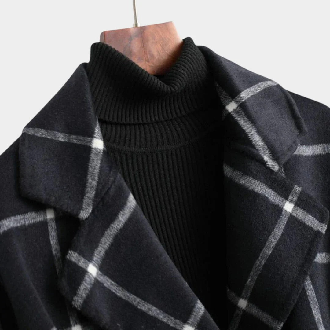ALEJANDRA™ | ABRIGO CLÁSICO DE INVIERNO CON ESTAMPADO DE CUADROS