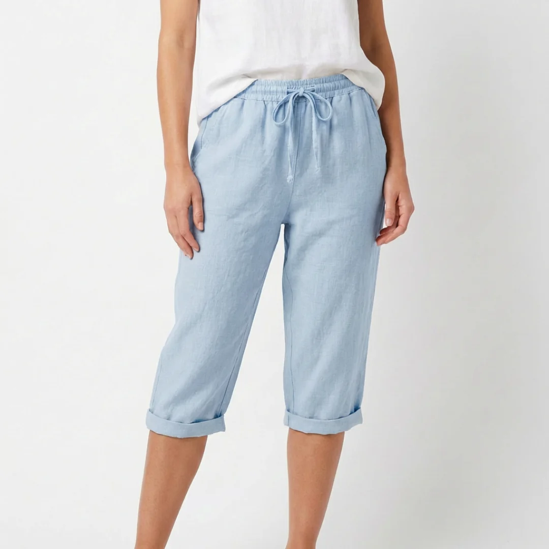 CAPRI | Pantalón Mujer con Cintura Elástica y Cordón