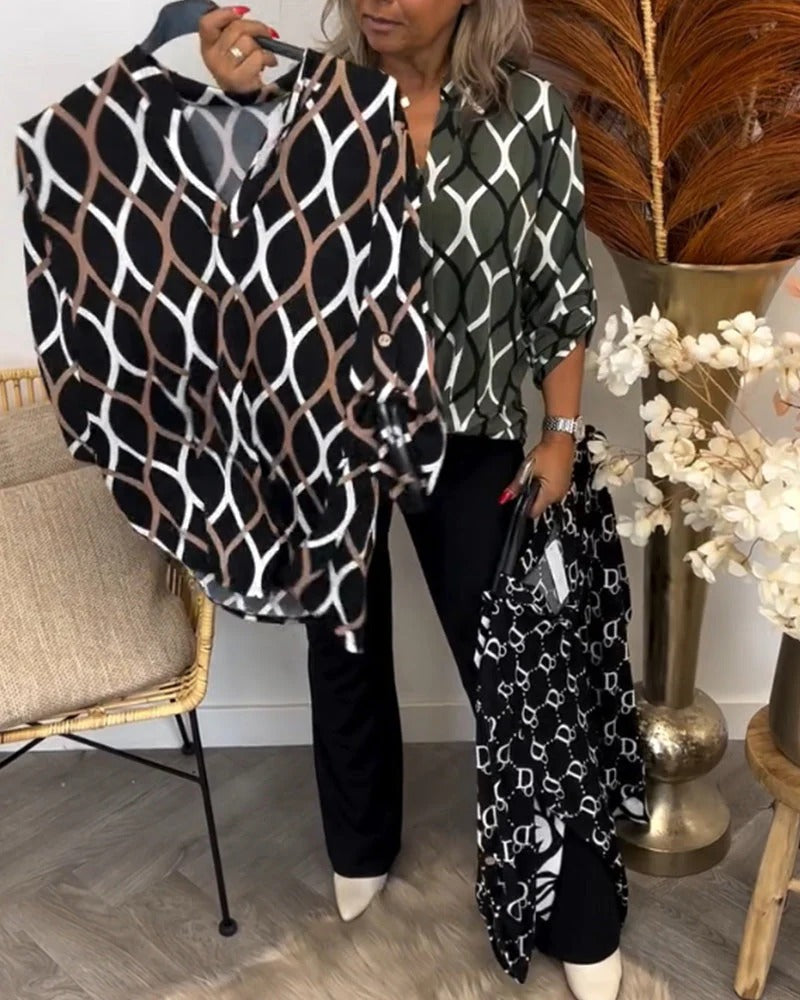 NORA | Blusa favorecedora con un elegante estampado