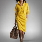CONSTANCE™ | Vestido de punto suave con botones
