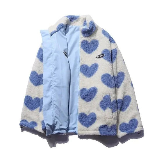 RUPERTA™ | CHAQUETA REVERSIBLE CON CORAZONES