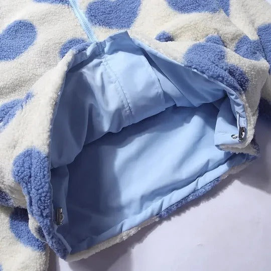 RUPERTA™ | CHAQUETA REVERSIBLE CON CORAZONES