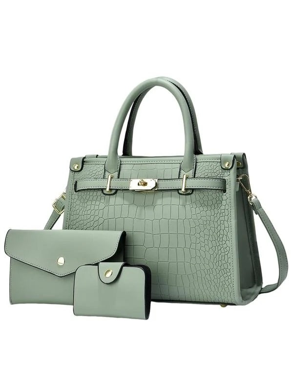 Bella Borsa - Bolso de hombro con relieve de cocodrilo
