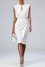 Melina | Vestido midi con cintura fruncida