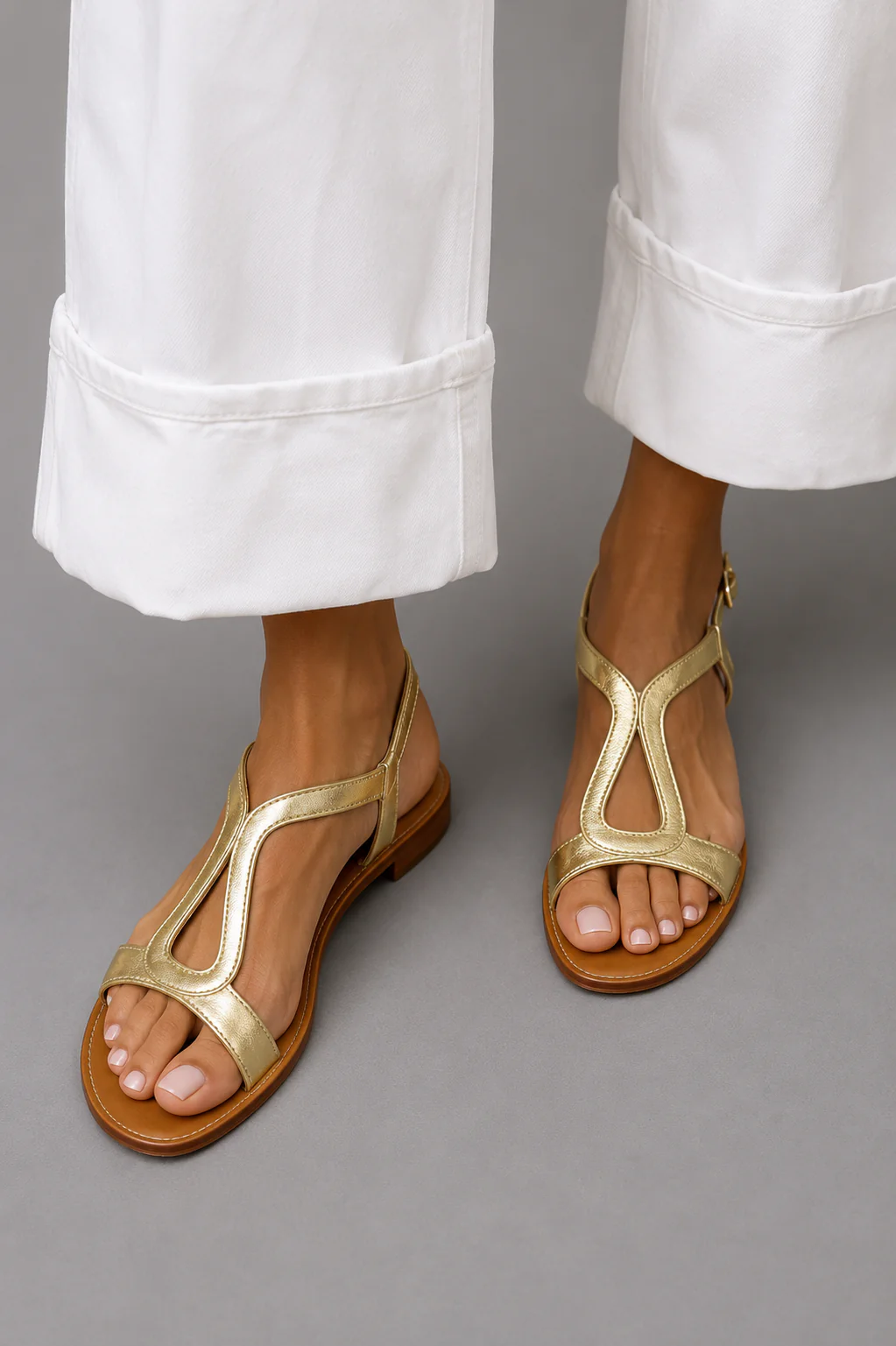 LUCIA| SANDALIAS DORADAS SOL DE VERANO