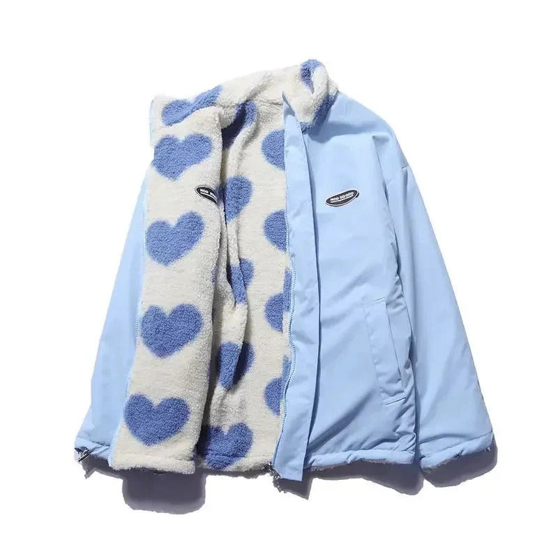 RUPERTA™ | CHAQUETA REVERSIBLE CON CORAZONES