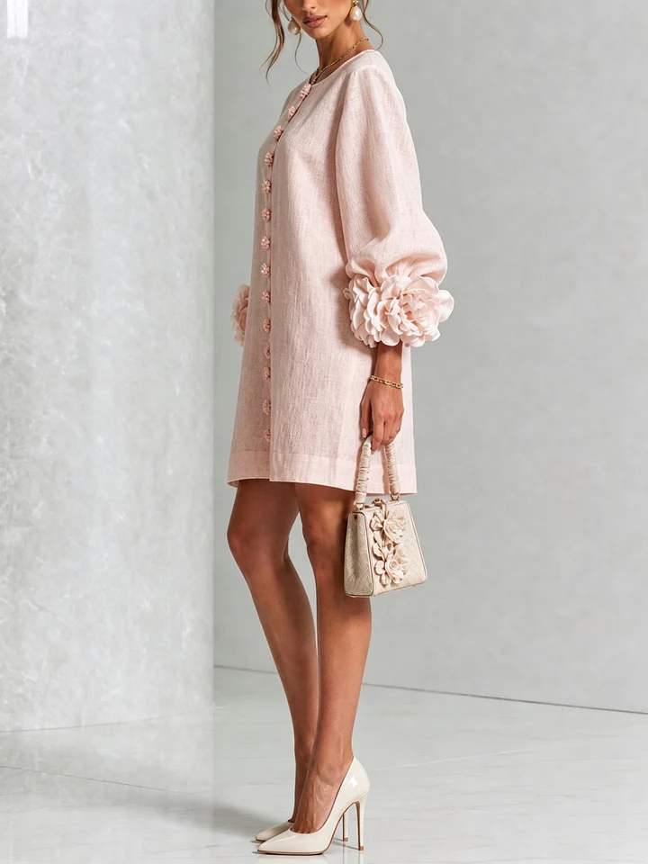 LOLA | MINIVESTIDO CON ESTAMPADO FLORAL Y CIERRE DE BOTONES