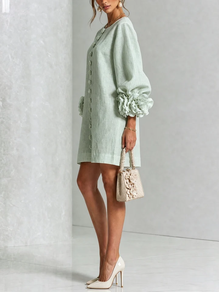 LOLA | MINIVESTIDO CON ESTAMPADO FLORAL Y CIERRE DE BOTONES
