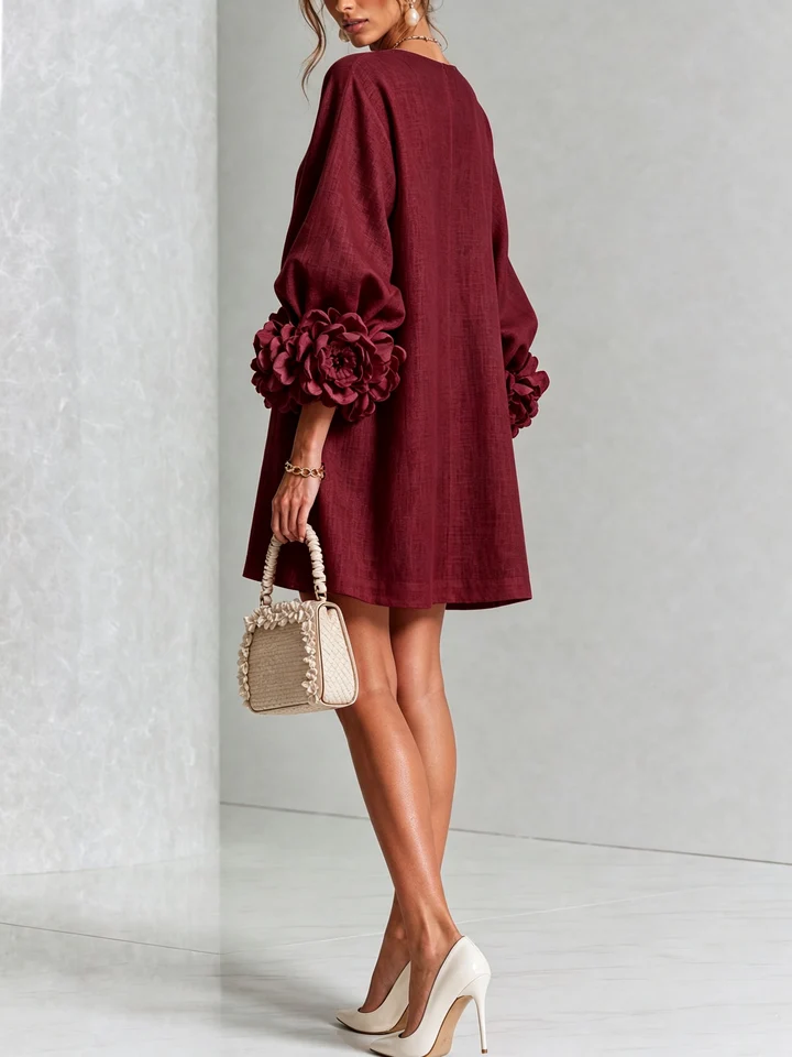 LOLA | MINIVESTIDO CON ESTAMPADO FLORAL Y CIERRE DE BOTONES