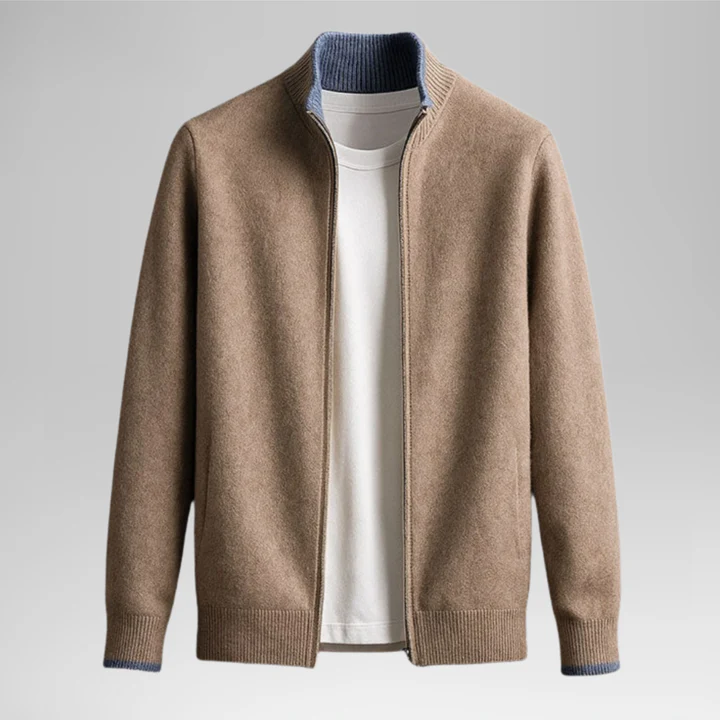 HARVEY™ | Cárdigan elegante de lana con cremallera