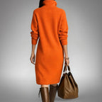 CONSTANCE™ | Vestido de punto suave con botones