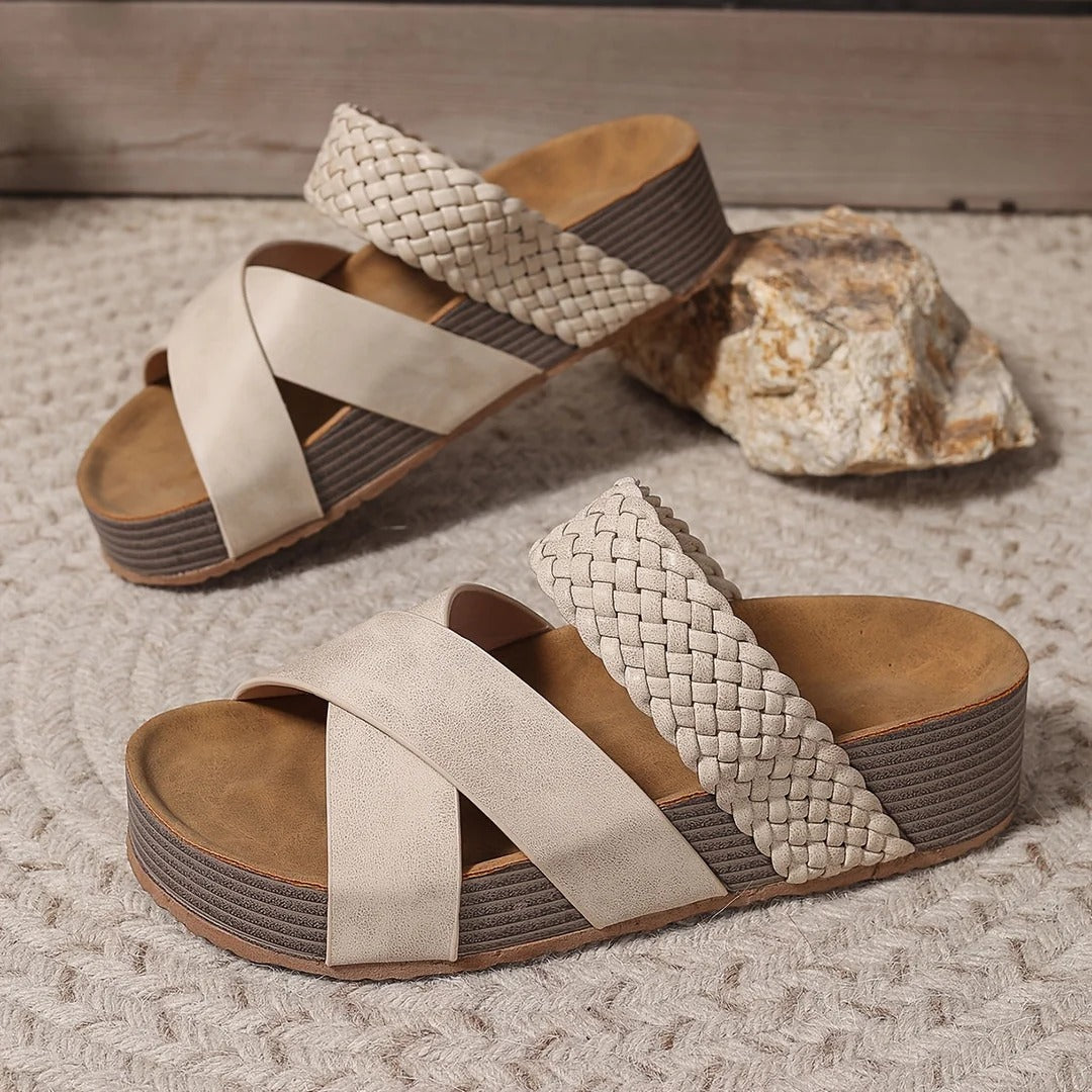 Jada | Sandalias ortopédicas de piel hechas de material de alta calidad