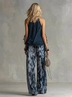 Élise | Conjunto elegante y ligero con top fluido y pantalón de pierna ancha.