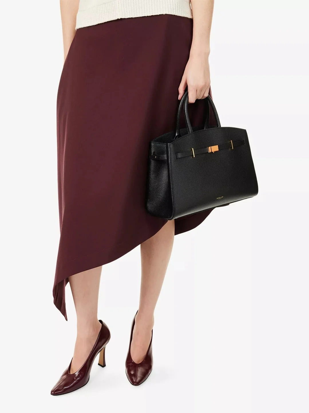 Amélisse - Elegante bolso de mano midi de piel