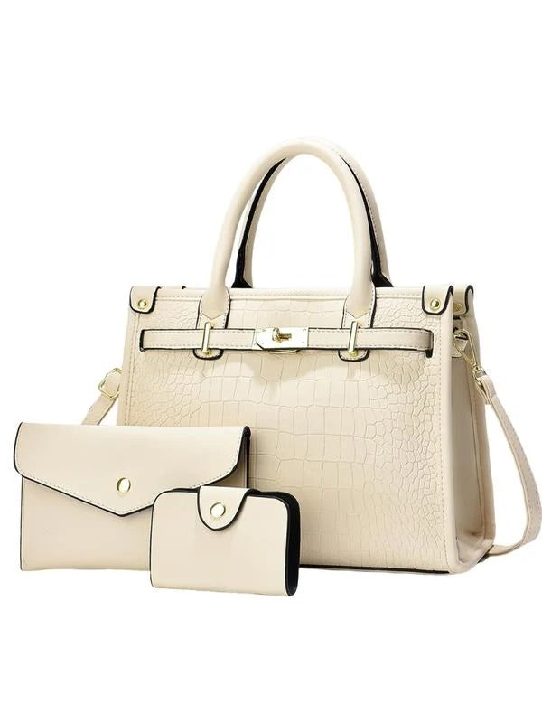Bella Borsa - Bolso de hombro con relieve de cocodrilo