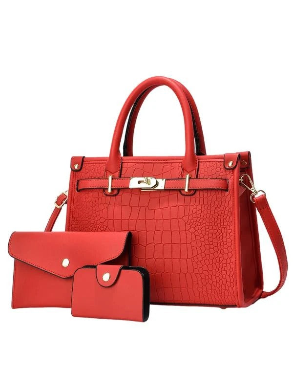 Bella Borsa - Bolso de hombro con relieve de cocodrilo