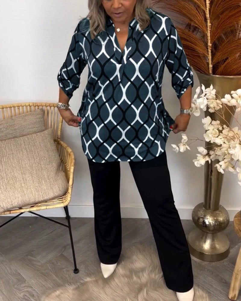 NORA | Blusa favorecedora con un elegante estampado