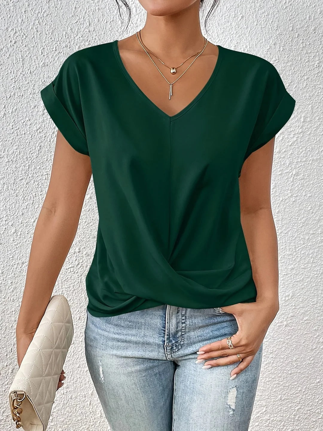 Cleo | Camiseta informal con escote corazón