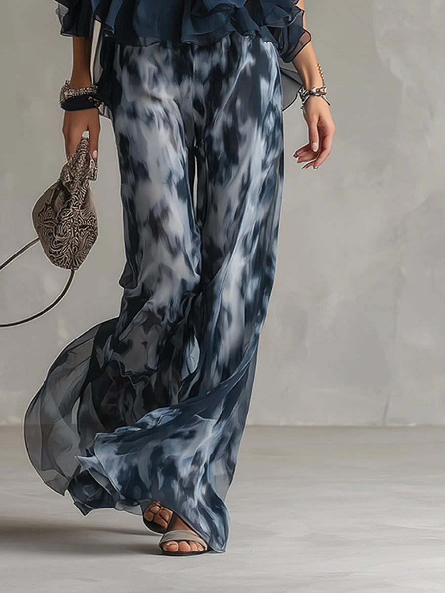 Élise | Conjunto elegante y ligero con top fluido y pantalón de pierna ancha.