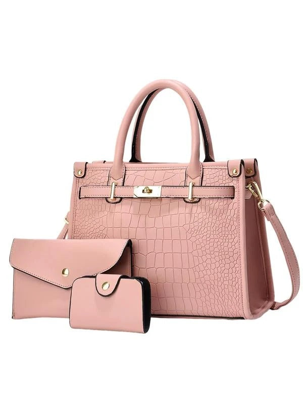 Bella Borsa - Bolso de hombro con relieve de cocodrilo