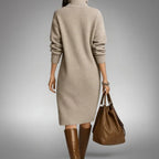 CONSTANCE™ | Vestido de punto suave con botones