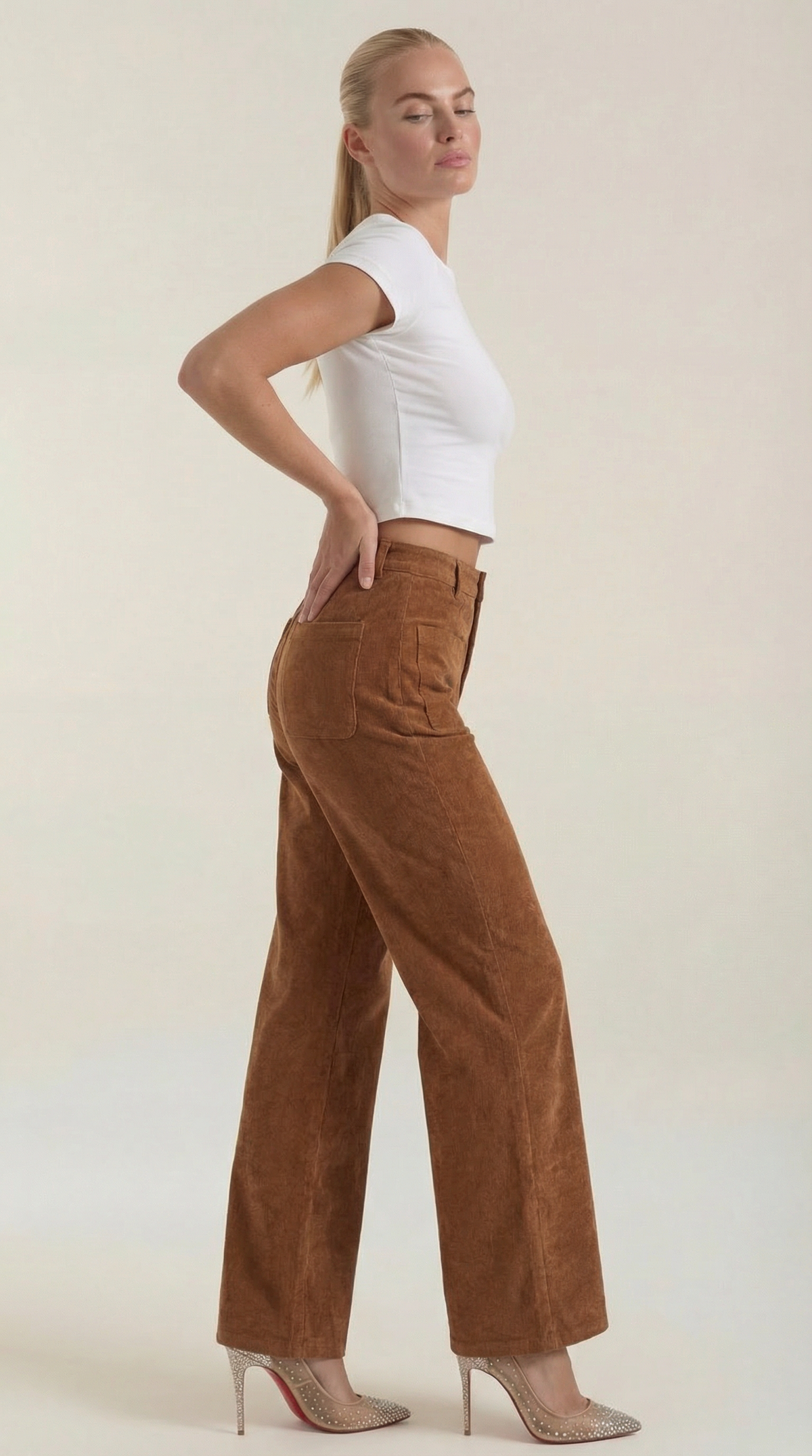 Allison Weite Pantalones de Pana