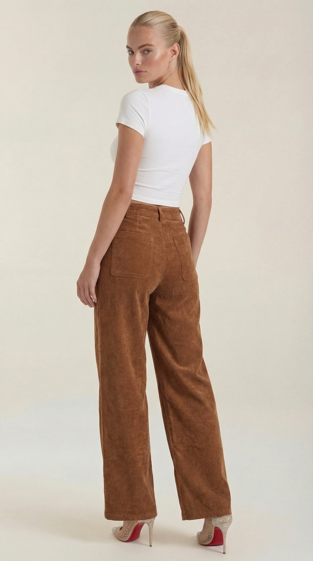 Allison Weite Pantalones de Pana