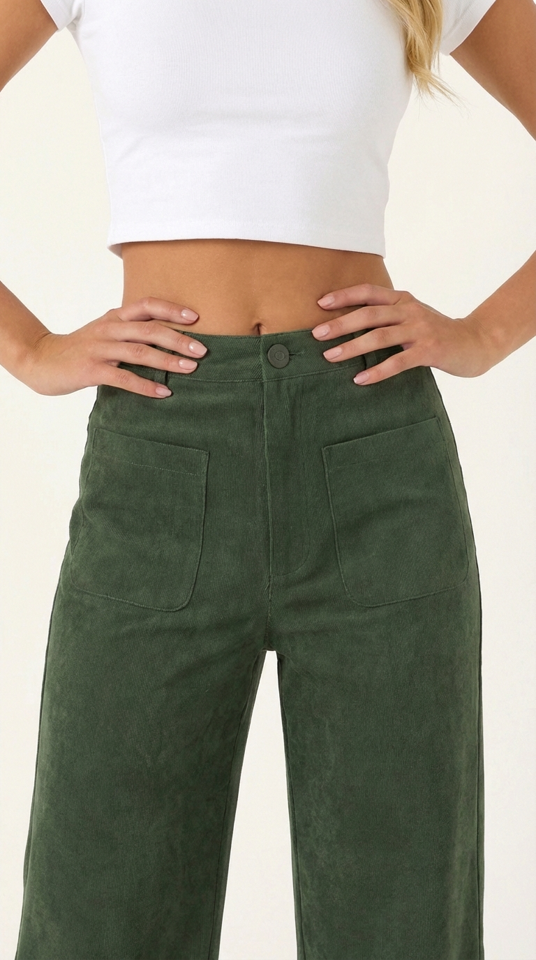 Allison Weite Pantalones de Pana