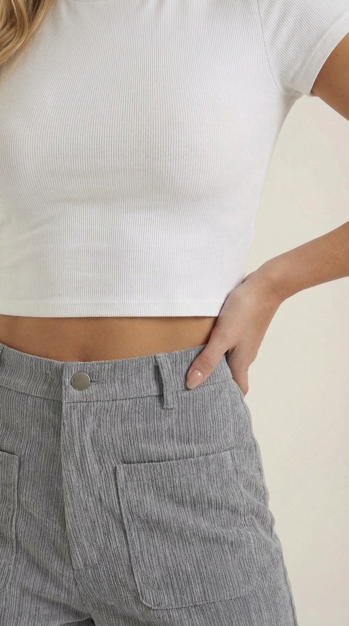 Allison Weite Pantalones de Pana