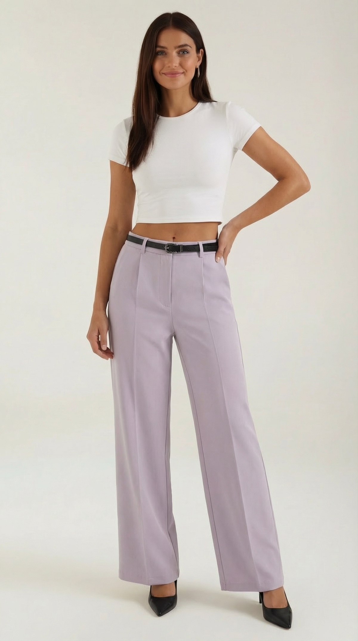 Bertha Pantalones Amplios de Tela